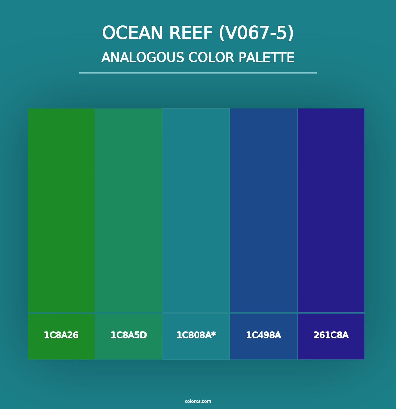 Ocean Reef (V067-5) - Analogous Color Palette