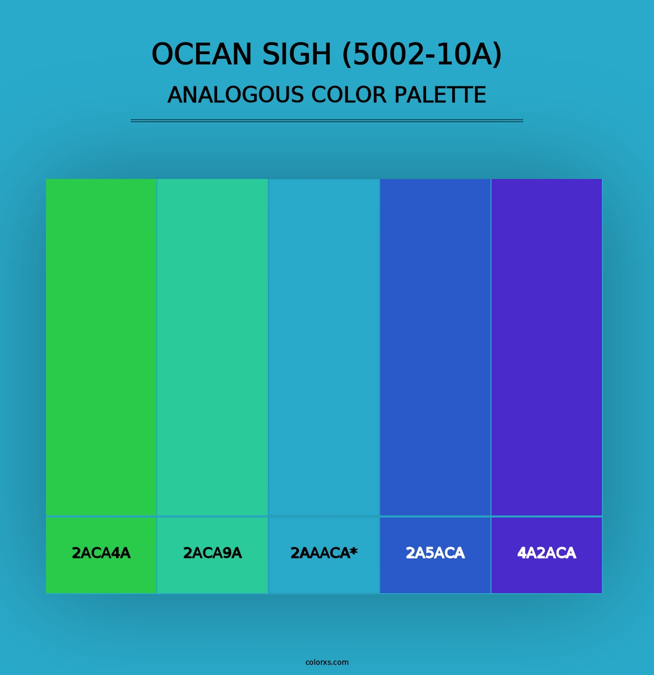 Ocean Sigh (5002-10A) - Analogous Color Palette