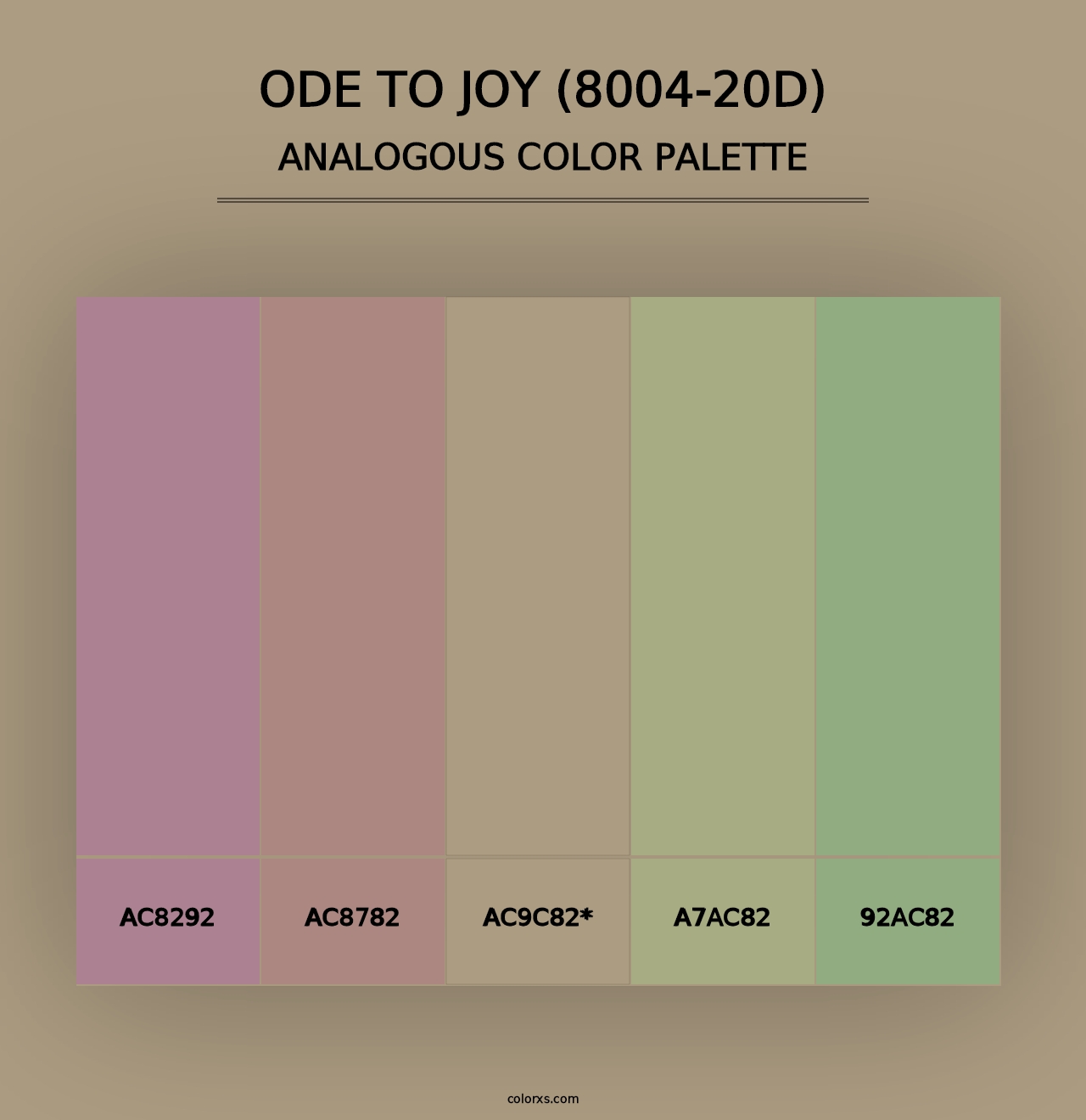 Ode to Joy (8004-20D) - Analogous Color Palette