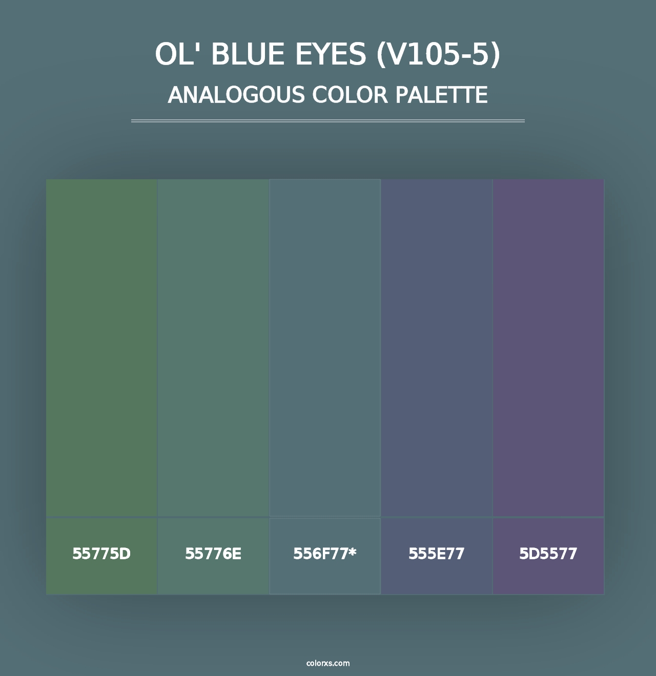 Ol' Blue Eyes (V105-5) - Analogous Color Palette