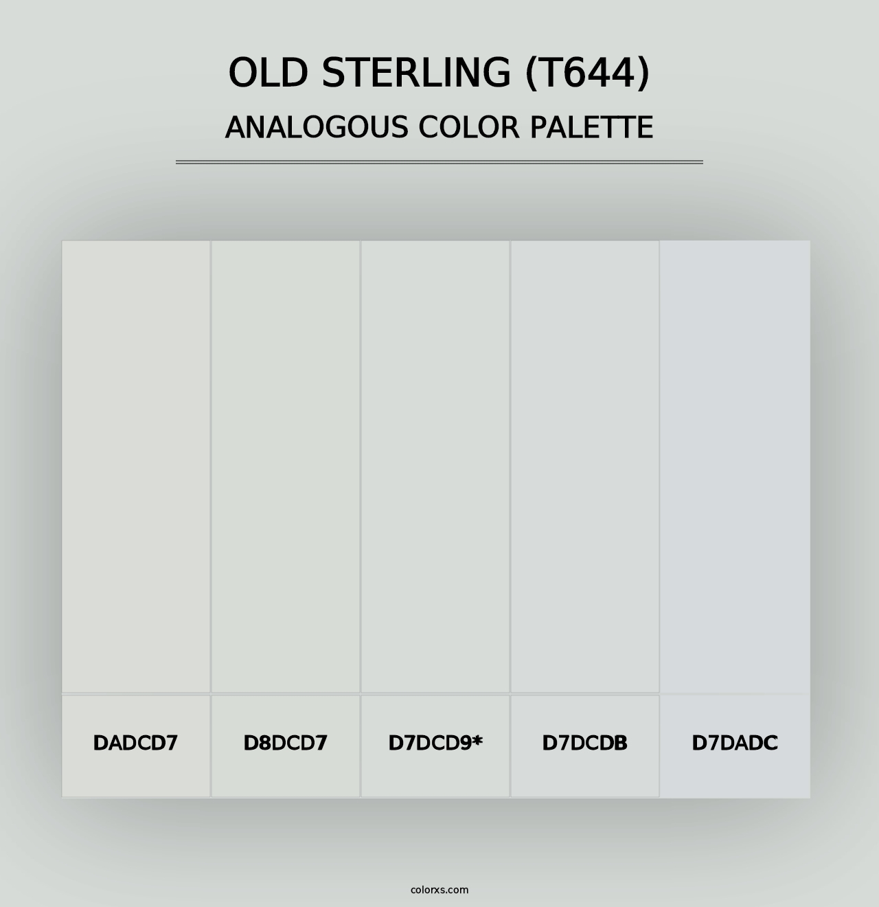 Old Sterling (T644) - Analogous Color Palette