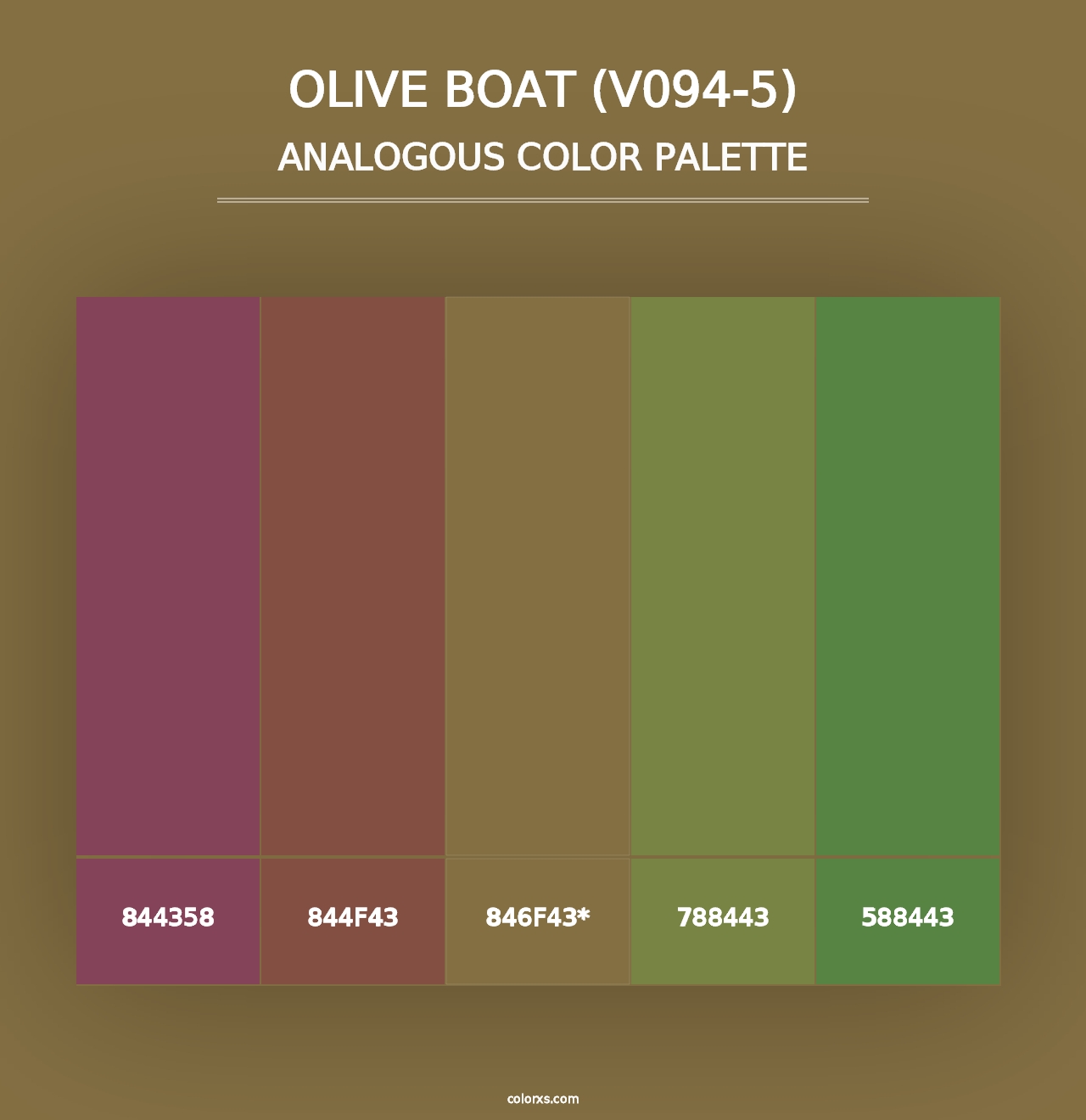 Olive Boat (V094-5) - Analogous Color Palette