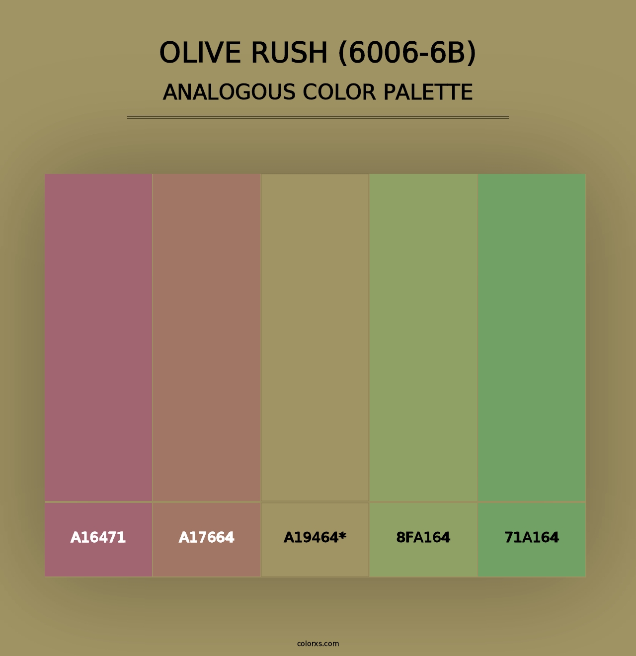 Olive Rush (6006-6B) - Analogous Color Palette