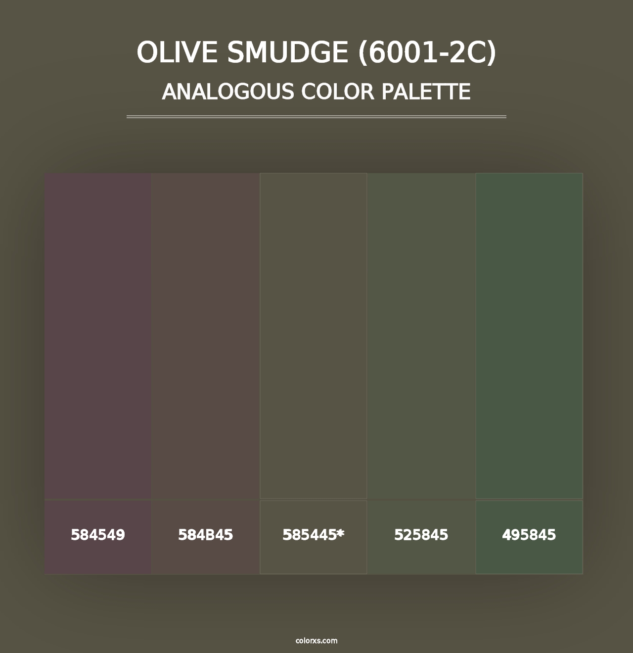 Olive Smudge (6001-2C) - Analogous Color Palette