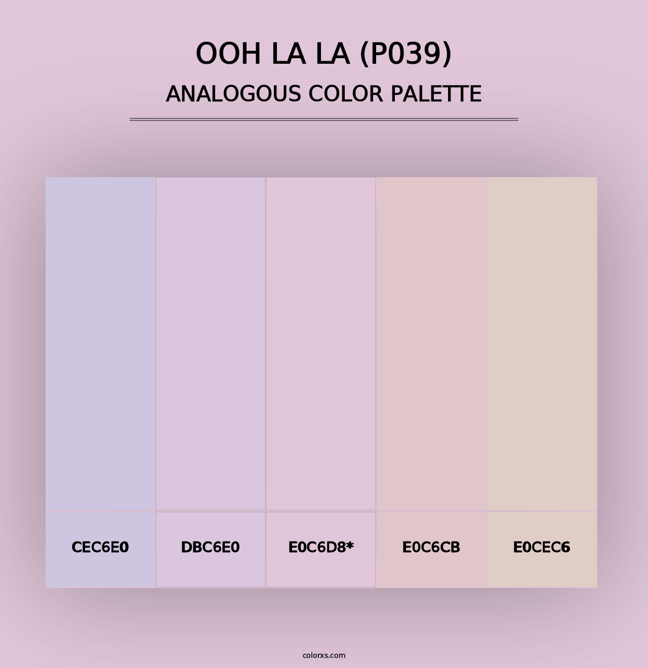 Ooh La La (P039) - Analogous Color Palette