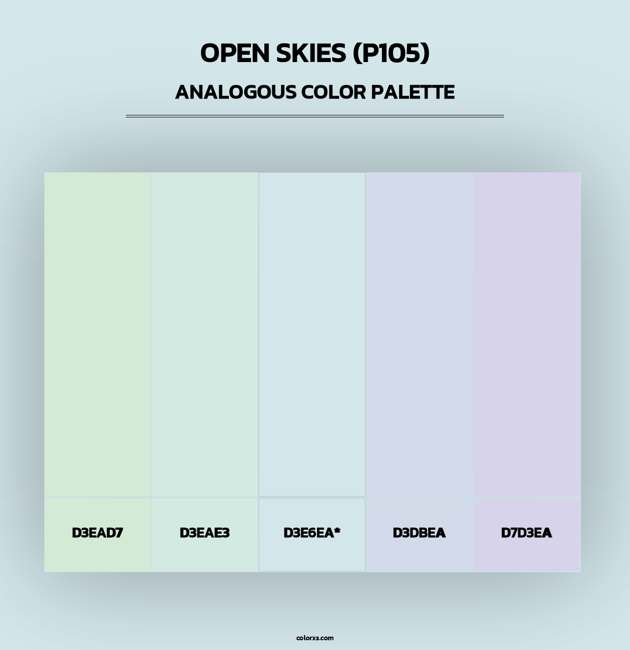 Open Skies (P105) - Analogous Color Palette