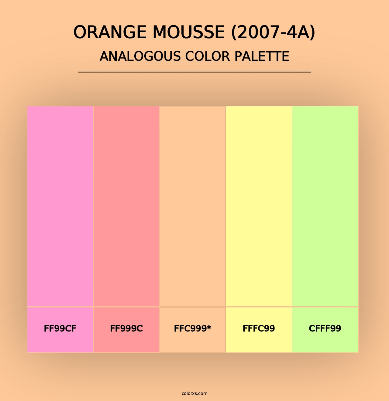 Orange Mousse (2007-4A) - Analogous Color Palette