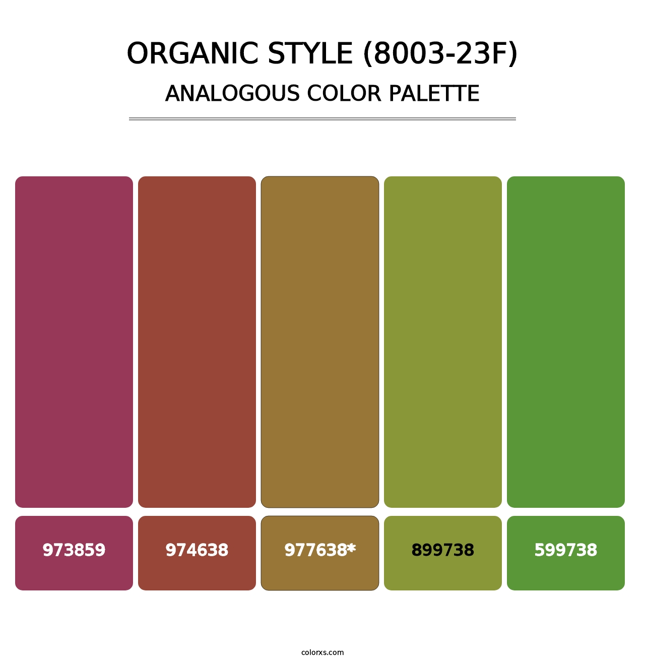 Organic Style (8003-23F) - Analogous Color Palette