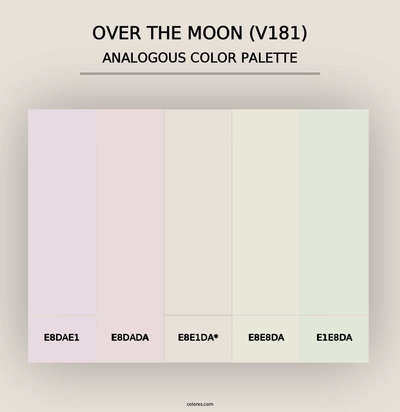 Over the Moon (V181) - Analogous Color Palette