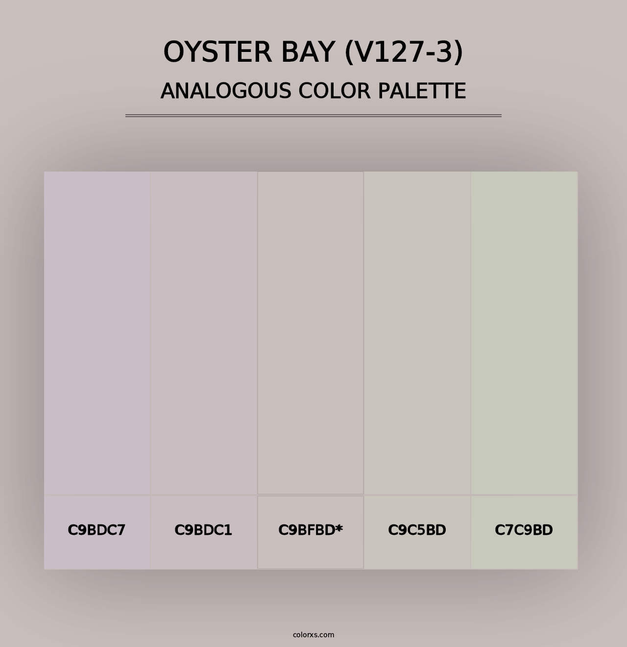 Oyster Bay (V127-3) - Analogous Color Palette