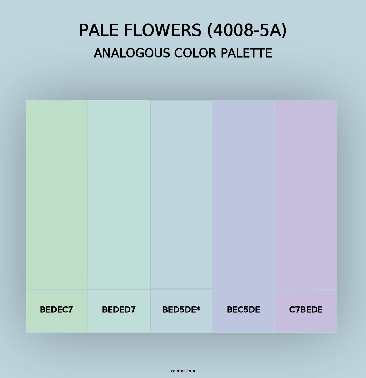 Pale Flowers (4008-5A) - Analogous Color Palette