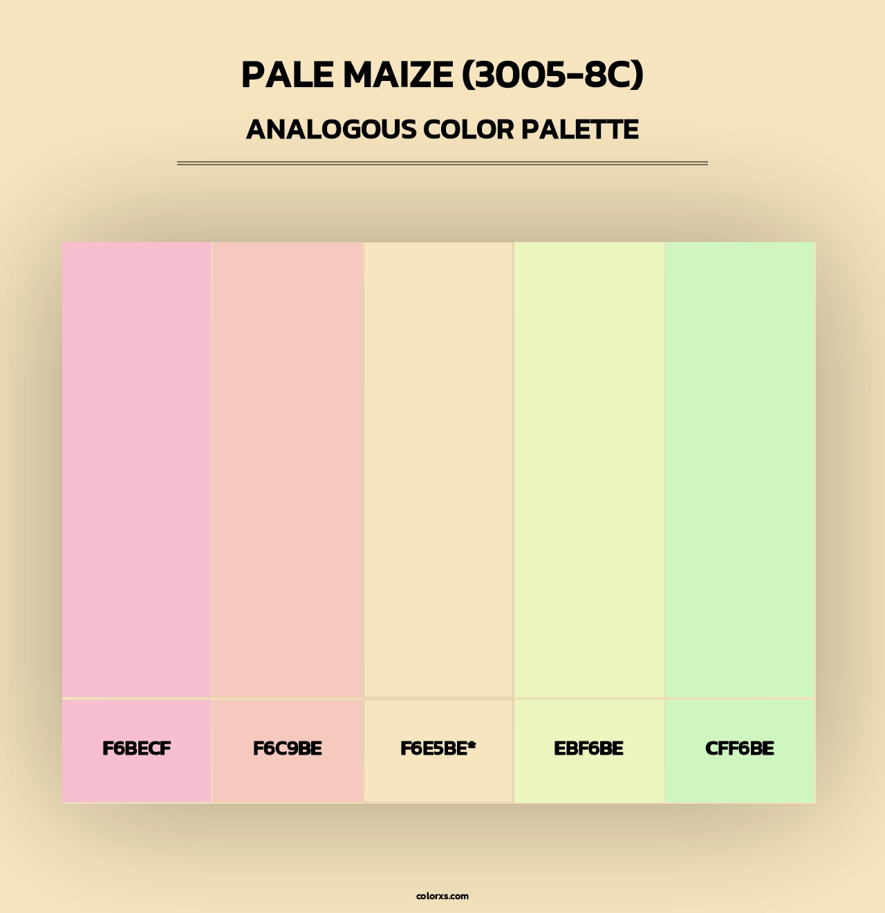 Pale Maize (3005-8C) - Analogous Color Palette