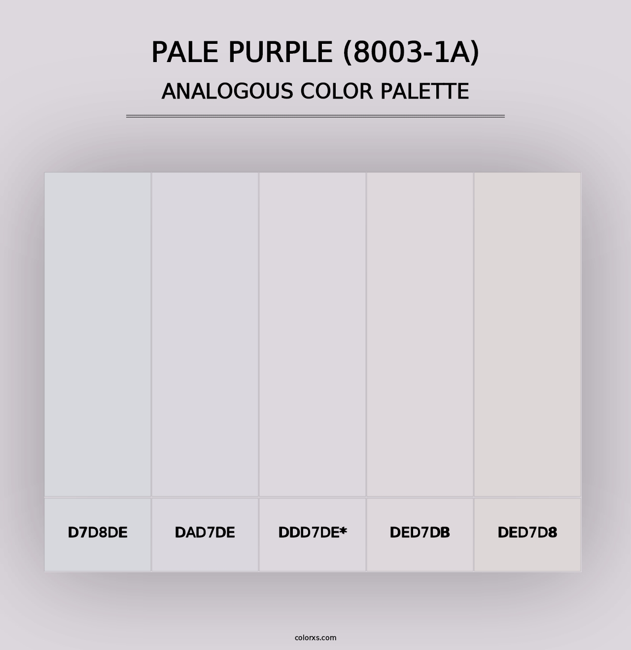 Pale Purple (8003-1A) - Analogous Color Palette