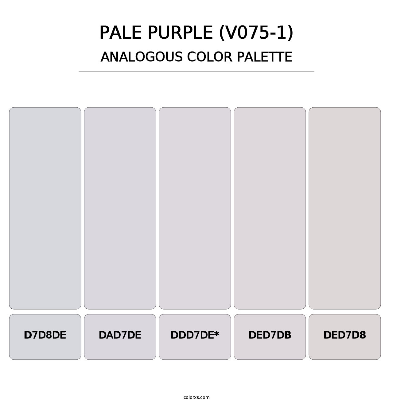 Pale Purple (V075-1) - Analogous Color Palette