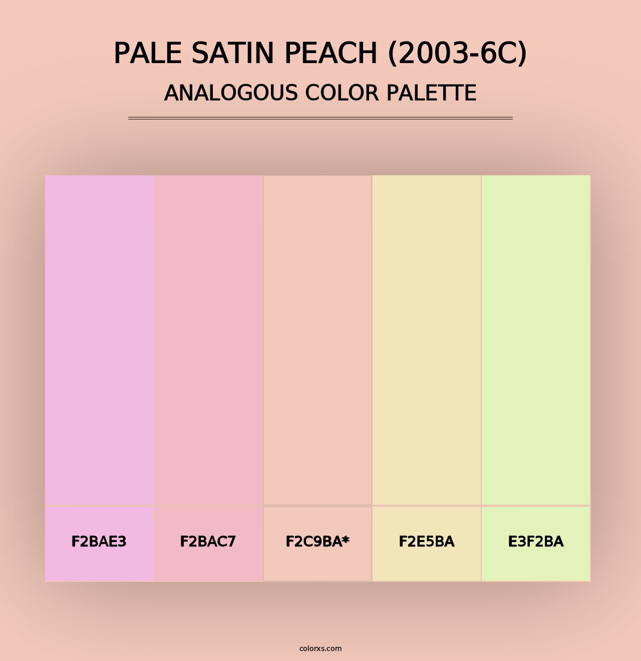 Pale Satin Peach (2003-6C) - Analogous Color Palette