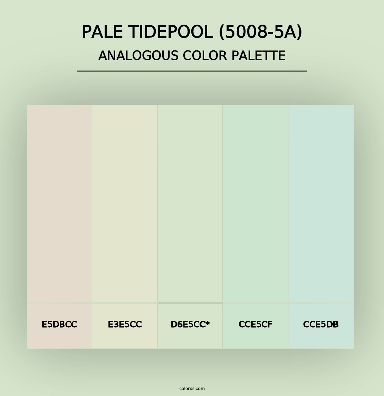 Pale Tidepool (5008-5A) - Analogous Color Palette