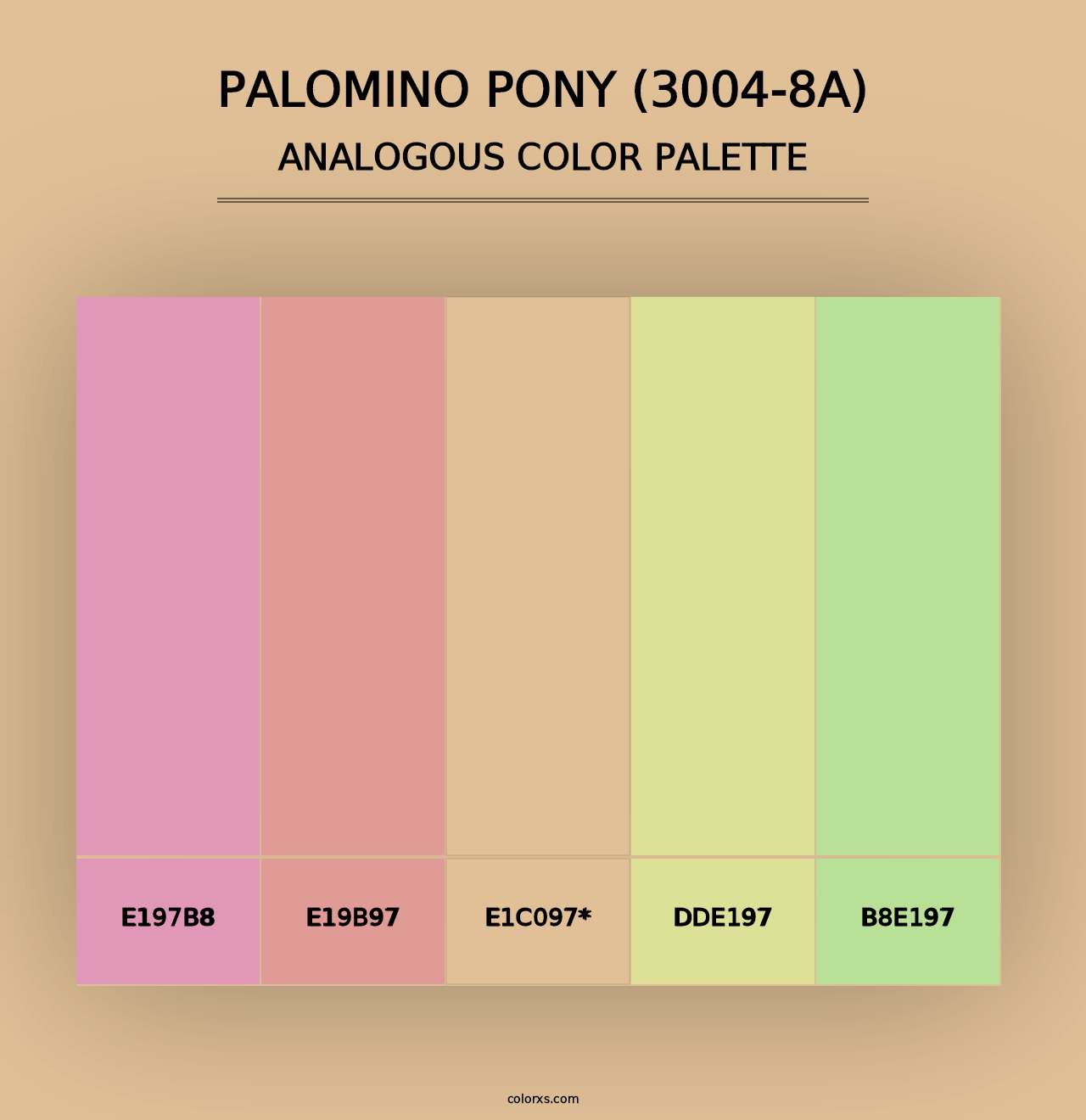 Palomino Pony (3004-8A) - Analogous Color Palette