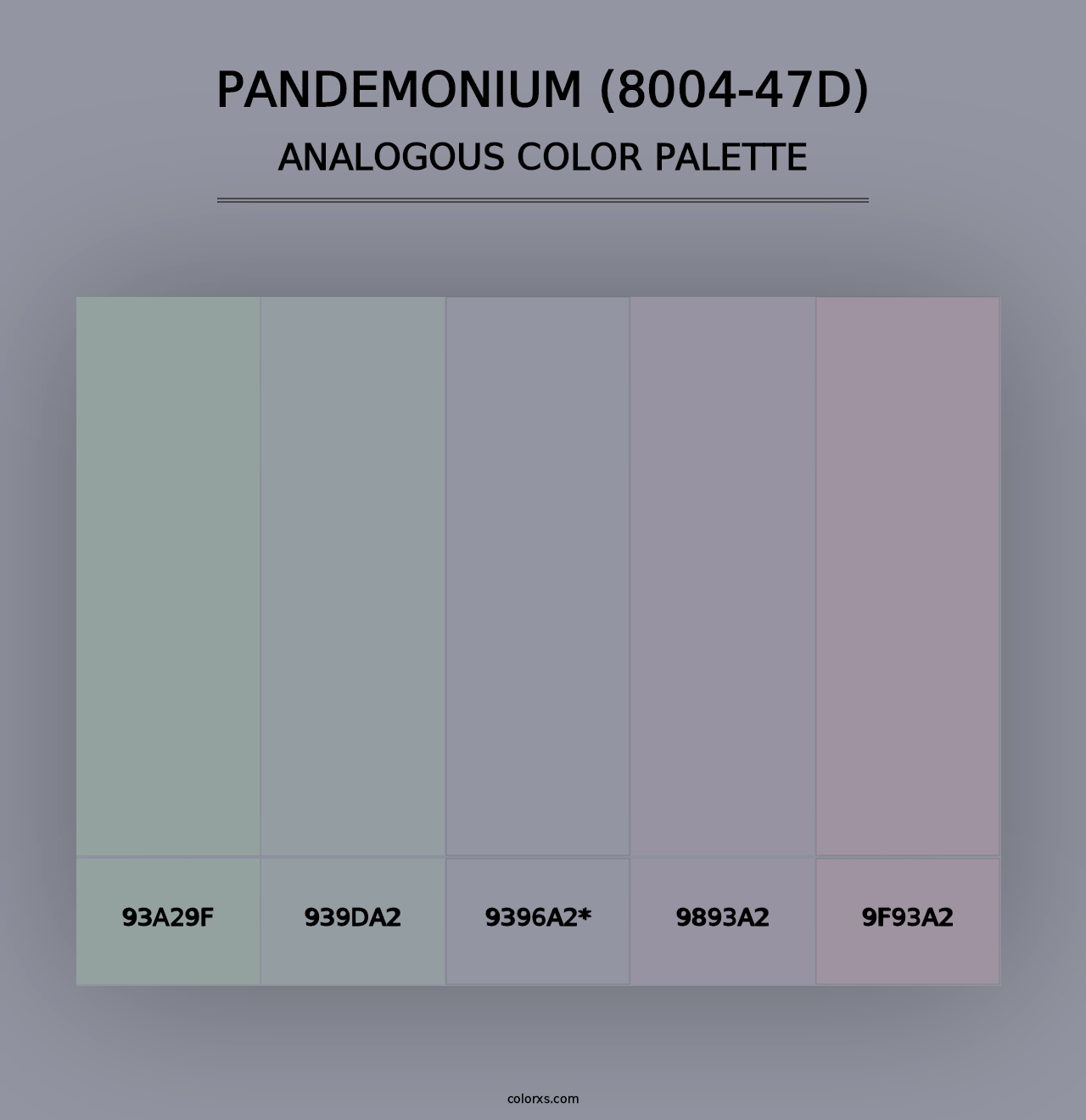 Pandemonium (8004-47D) - Analogous Color Palette