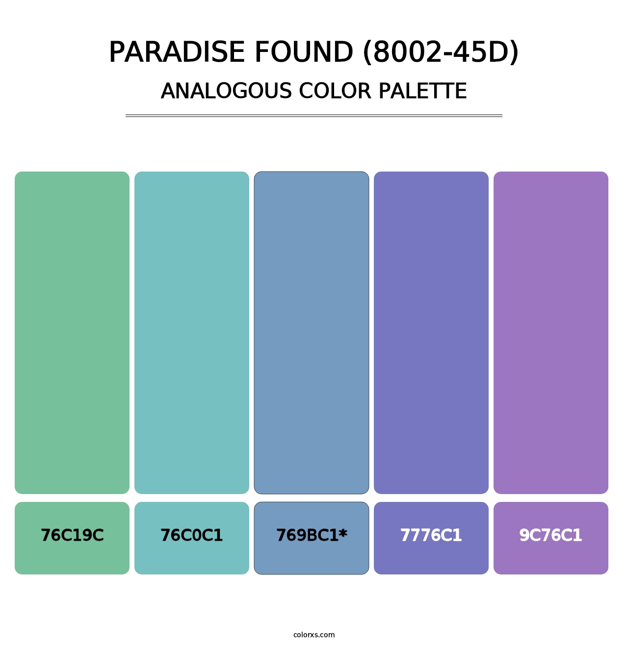 Paradise Found (8002-45D) - Analogous Color Palette