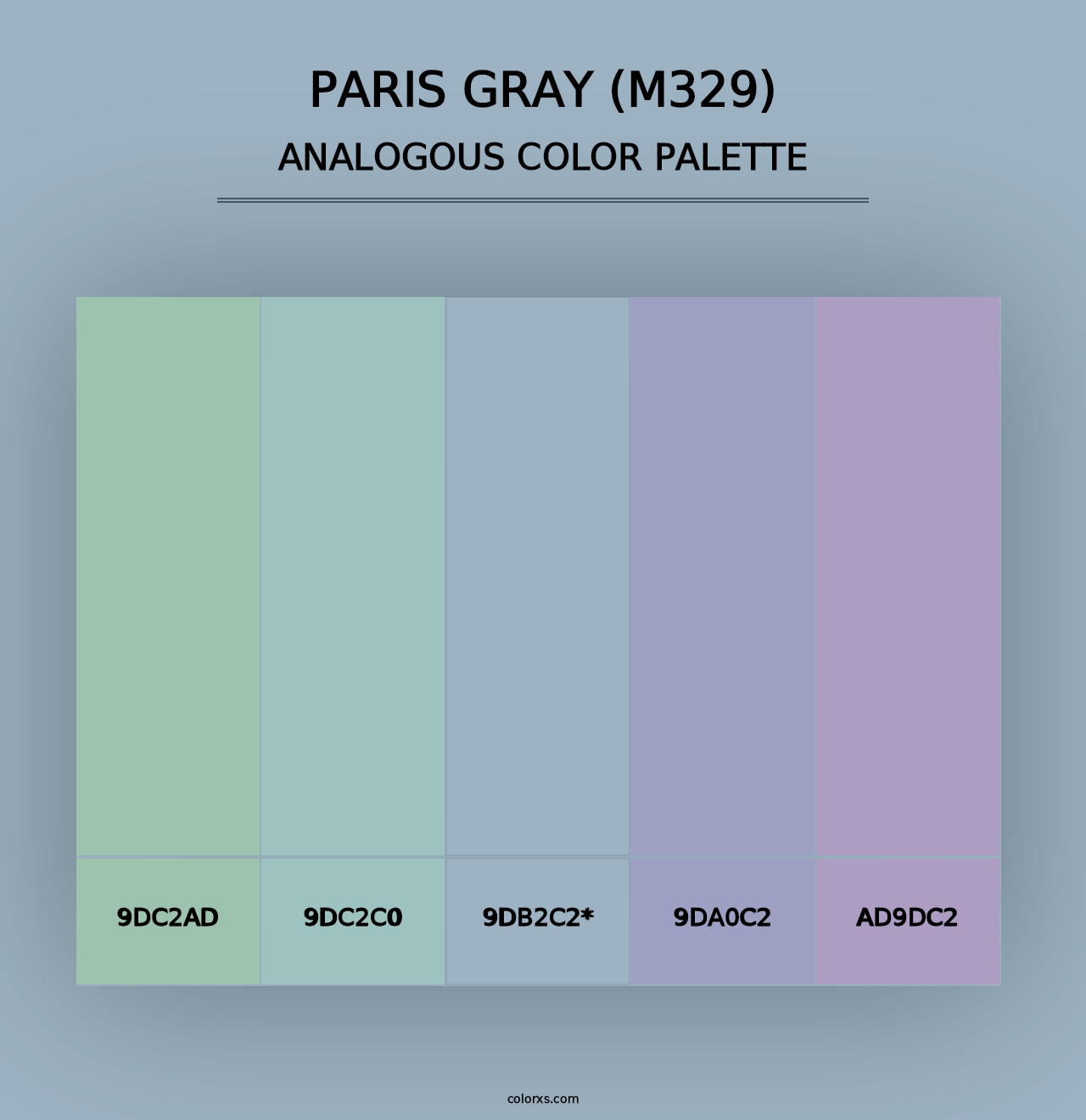 Paris Gray (M329) - Analogous Color Palette