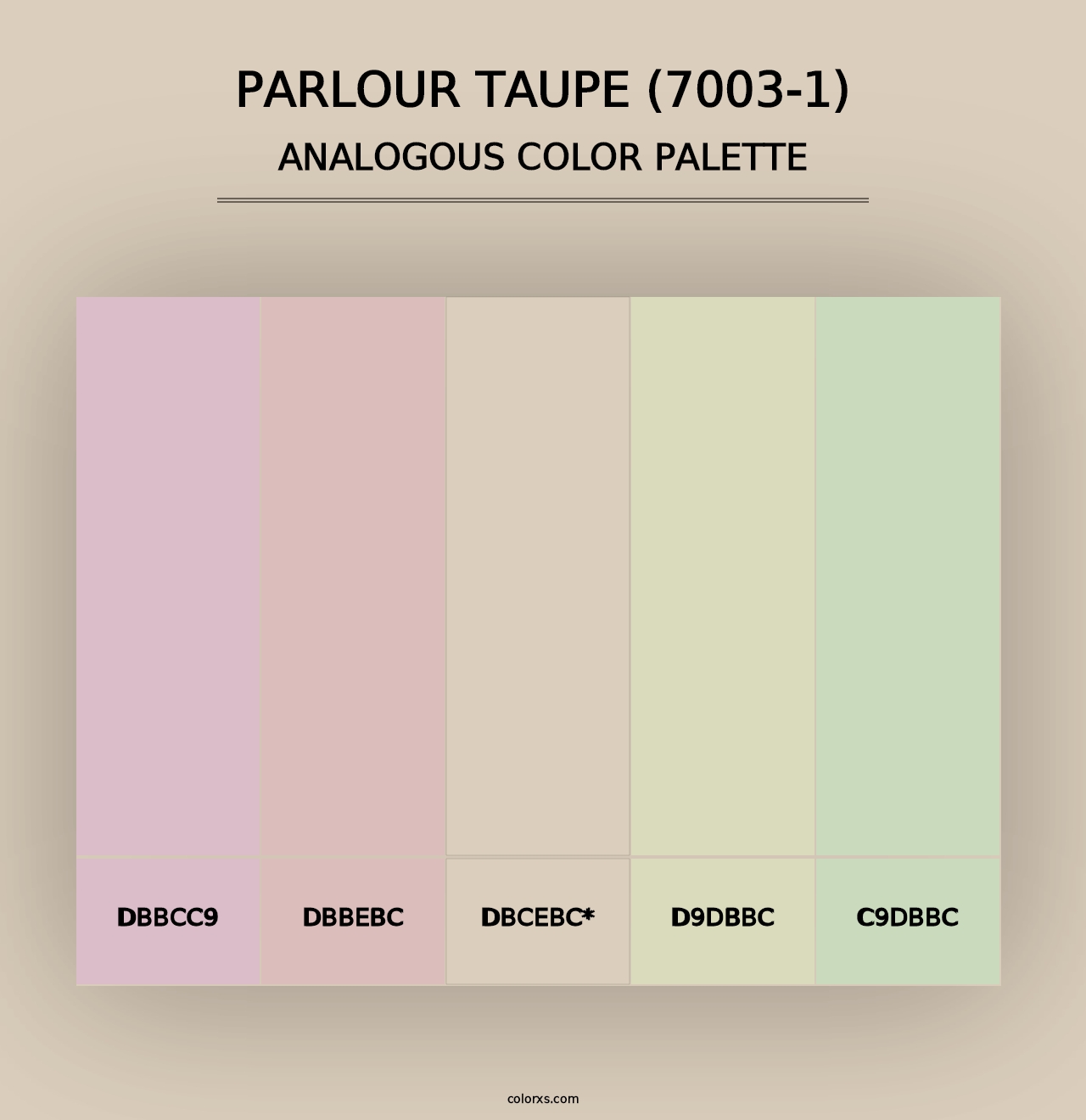 Parlour Taupe (7003-1) - Analogous Color Palette