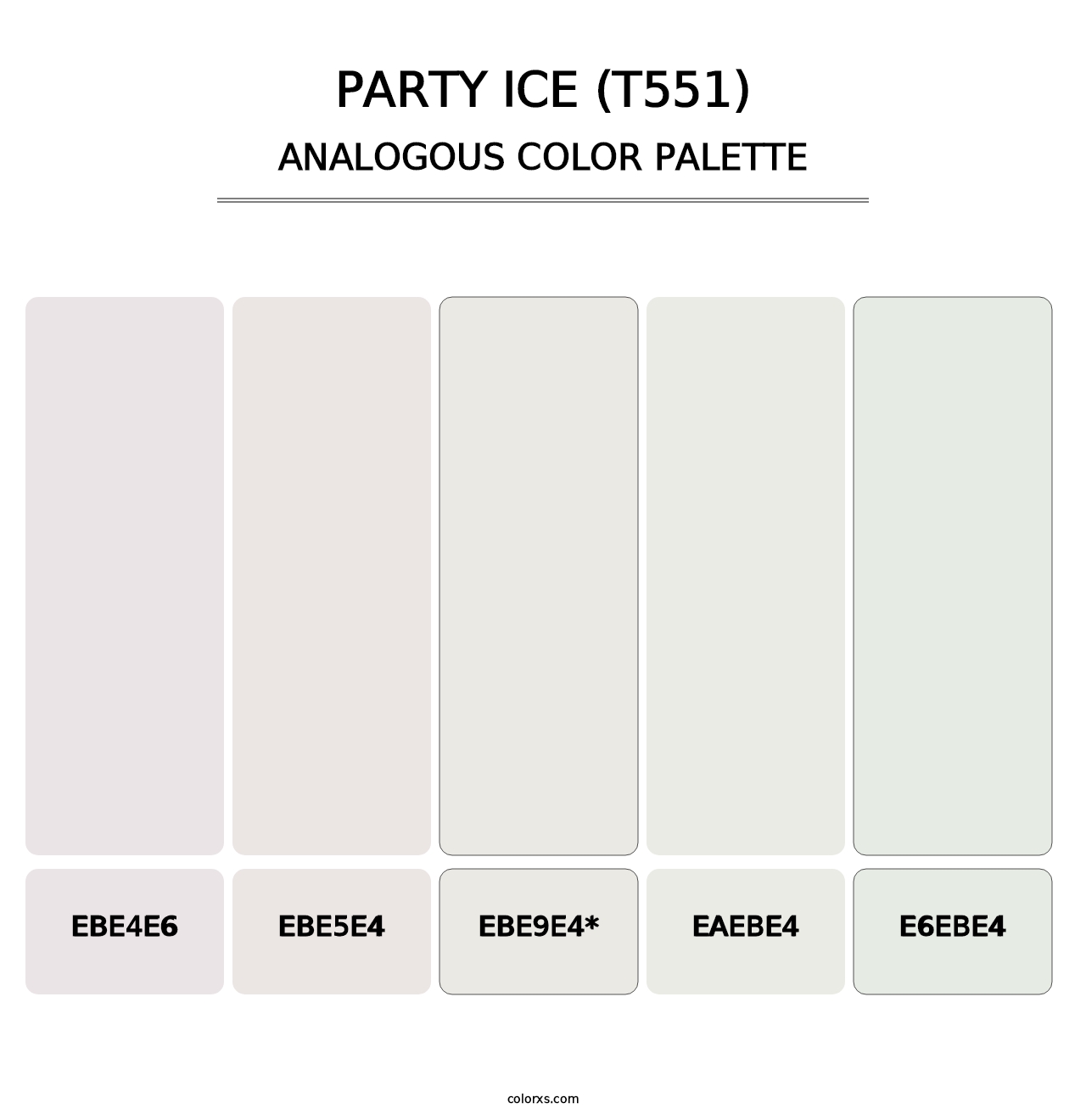 Party Ice (T551) - Analogous Color Palette