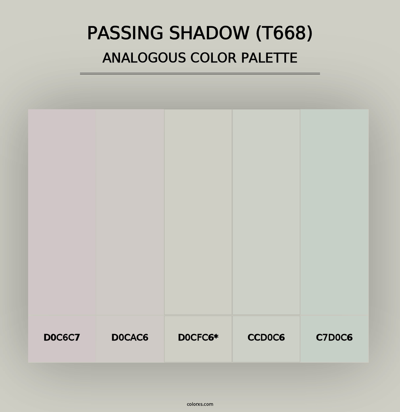 Passing Shadow (T668) - Analogous Color Palette