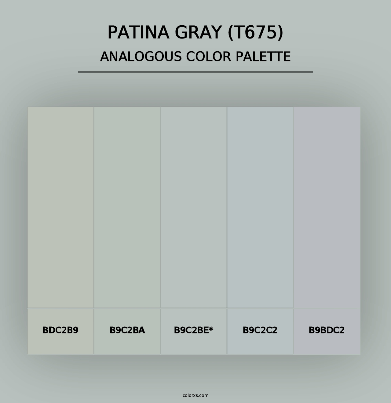 Patina Gray (T675) - Analogous Color Palette