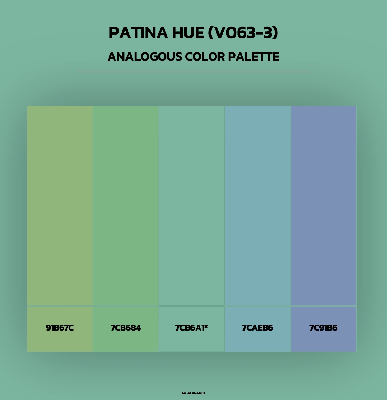 Patina Hue (V063-3) - Analogous Color Palette