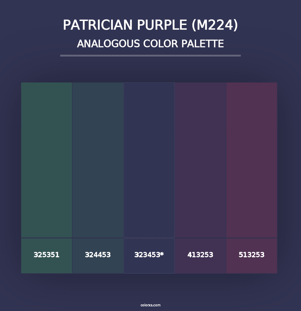 Patrician Purple (M224) - Analogous Color Palette