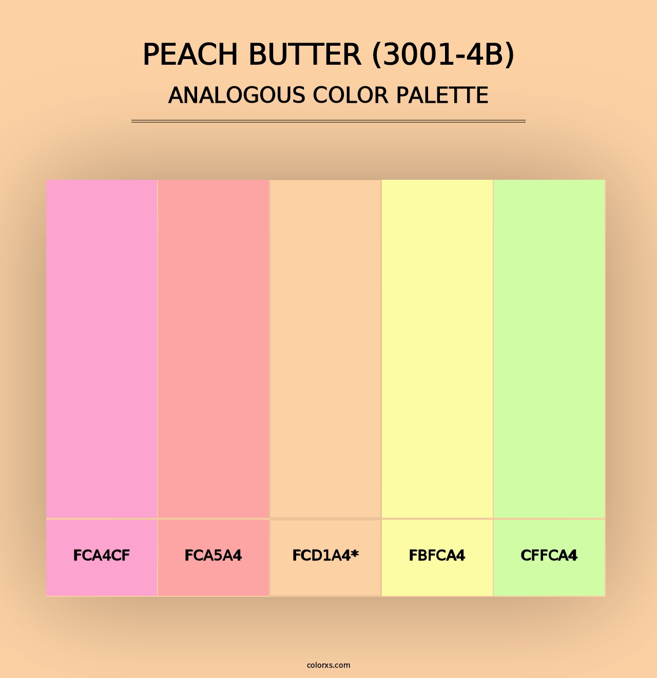 Peach Butter (3001-4B) - Analogous Color Palette