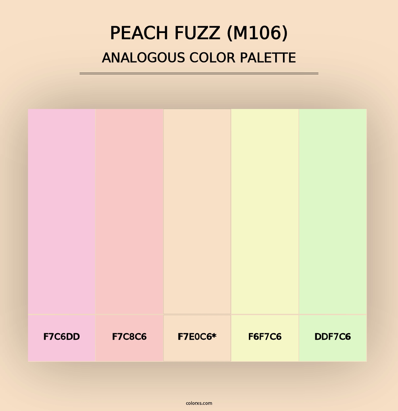 Peach Fuzz (M106) - Analogous Color Palette