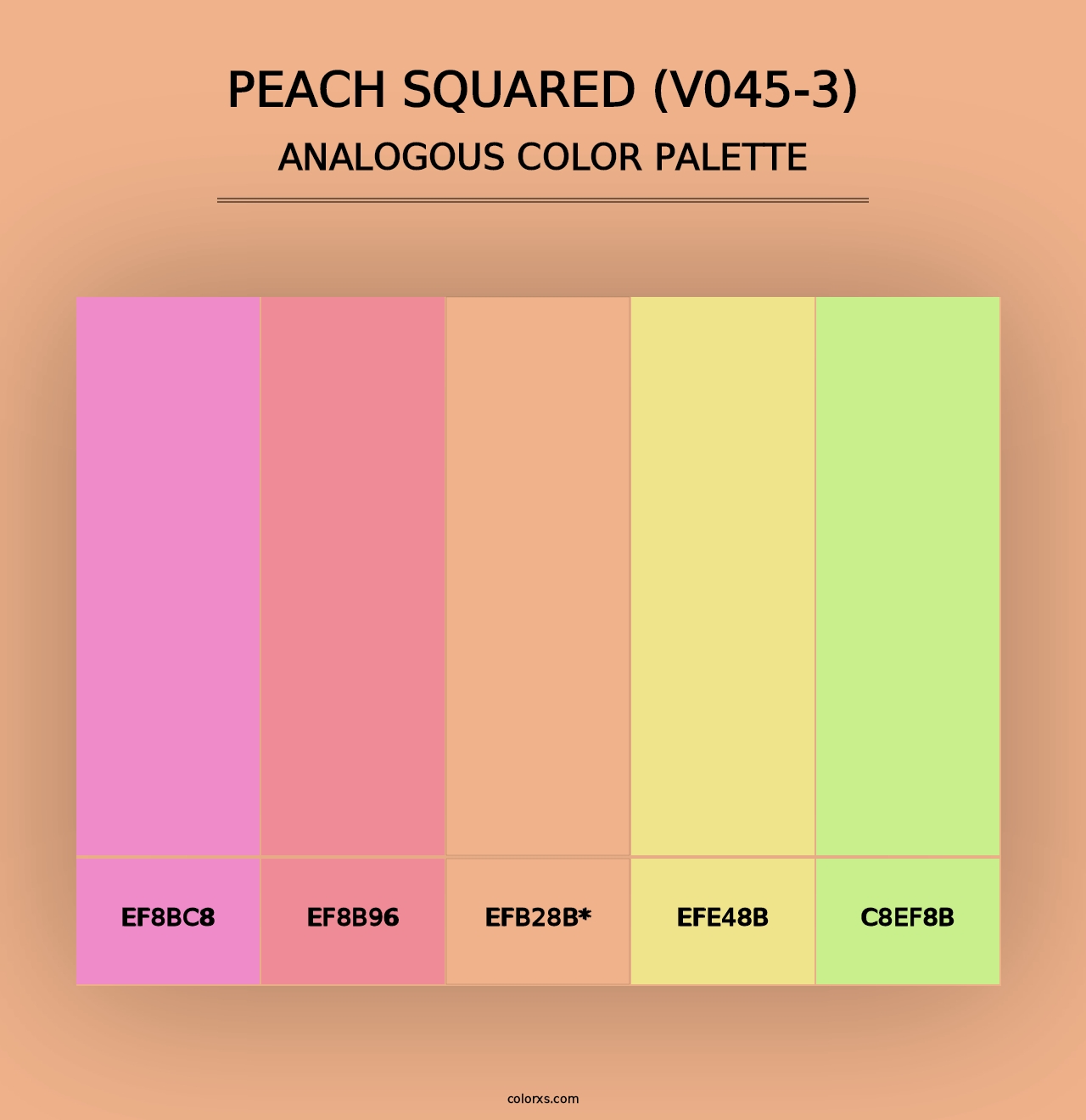 Peach Squared (V045-3) - Analogous Color Palette