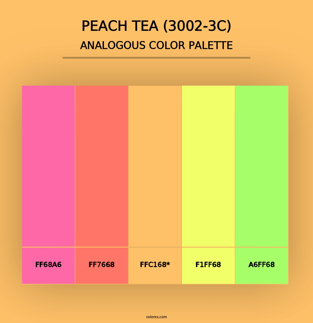 Peach Tea (3002-3C) - Analogous Color Palette