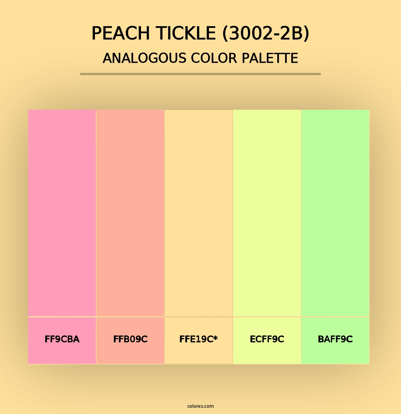 Peach Tickle (3002-2B) - Analogous Color Palette