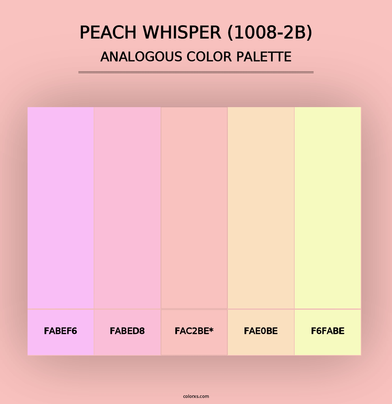 Peach Whisper (1008-2B) - Analogous Color Palette