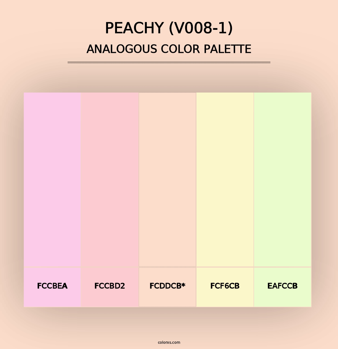 Peachy (V008-1) - Analogous Color Palette