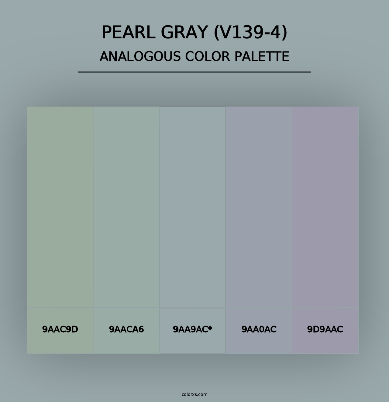 Pearl Gray (V139-4) - Analogous Color Palette