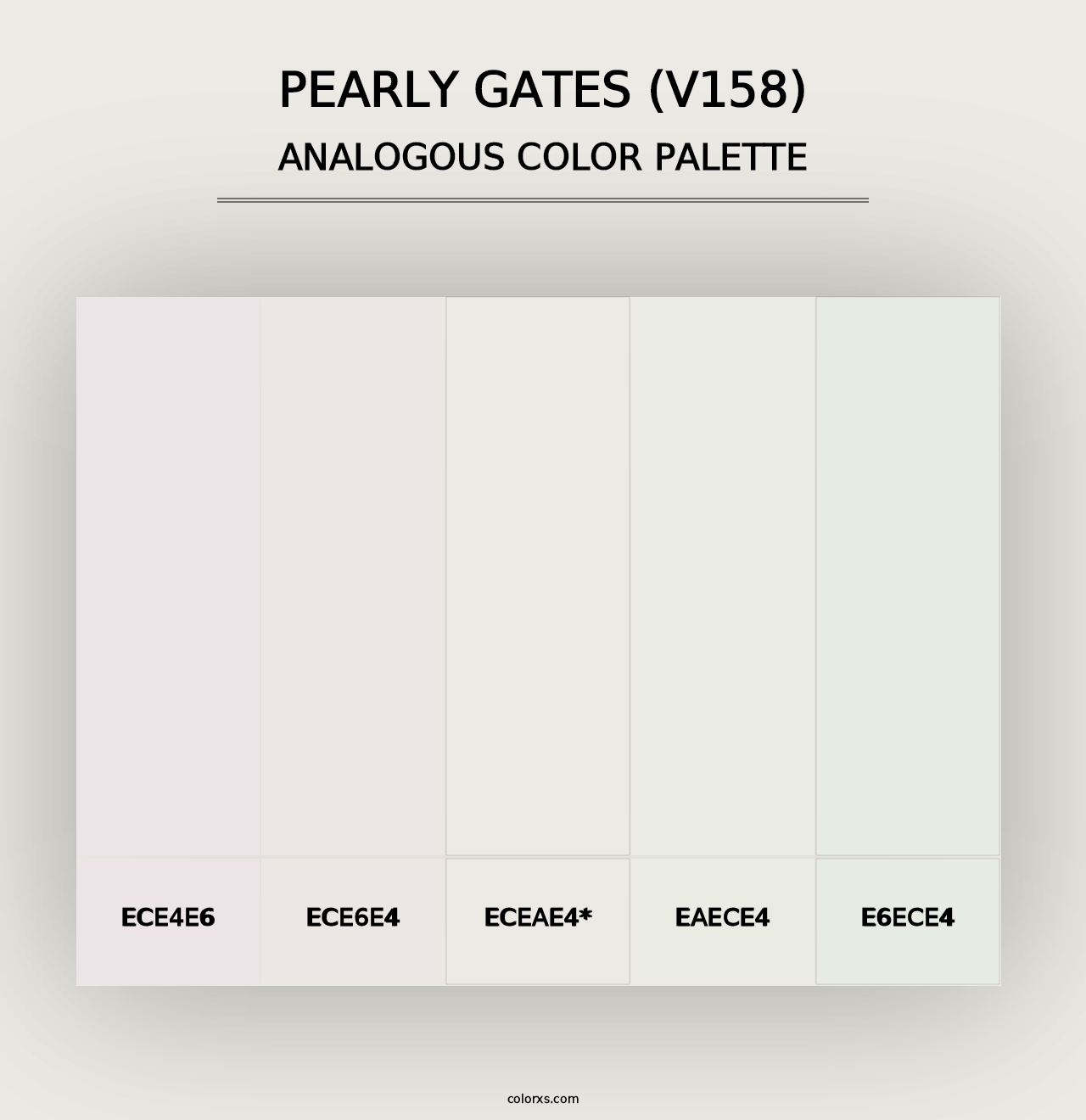 Pearly Gates (V158) - Analogous Color Palette