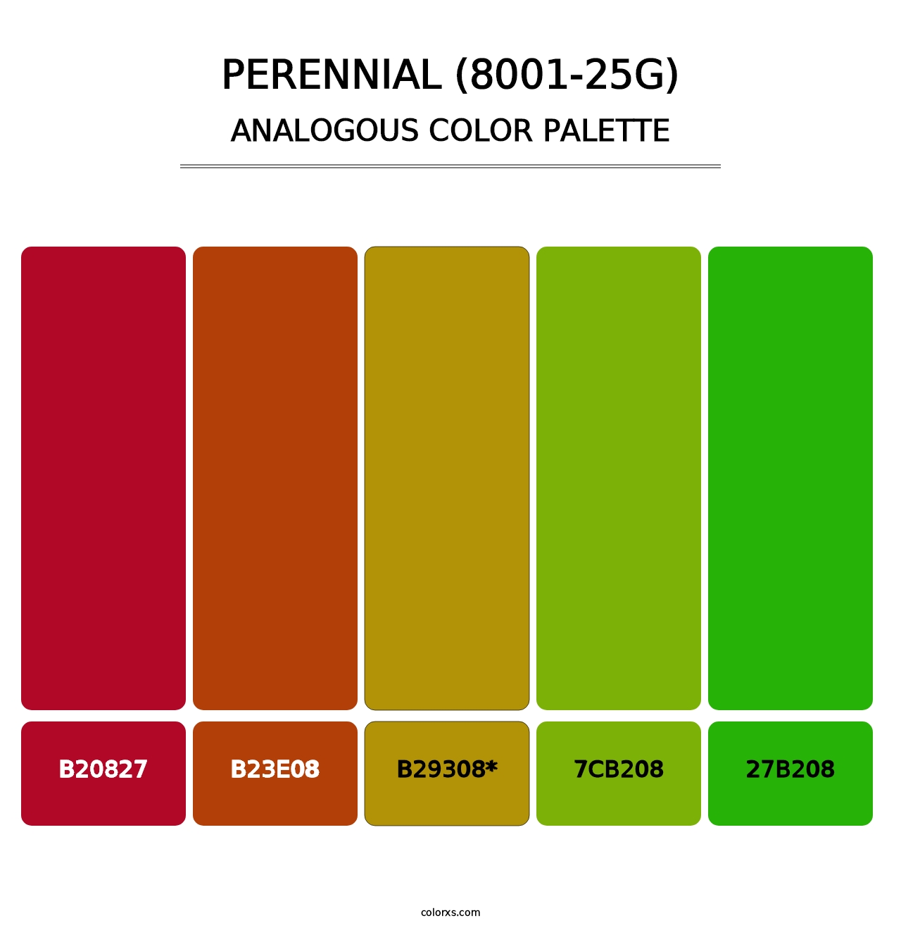 Perennial (8001-25G) - Analogous Color Palette