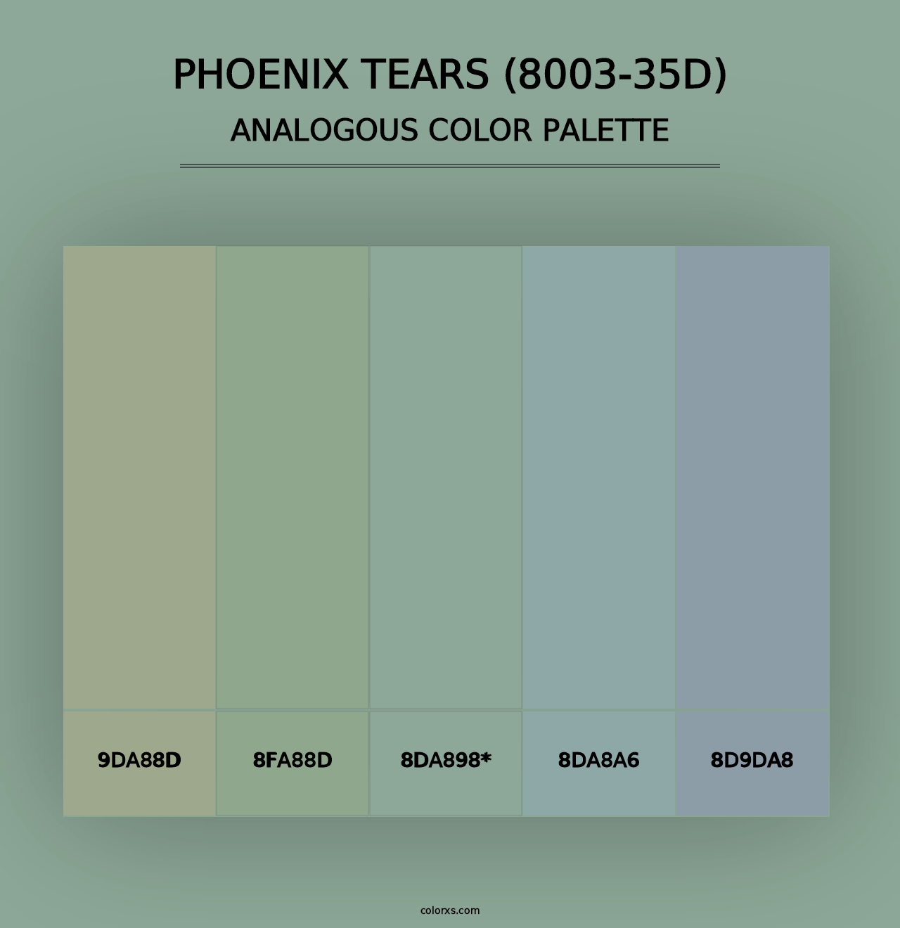 Phoenix Tears (8003-35D) - Analogous Color Palette