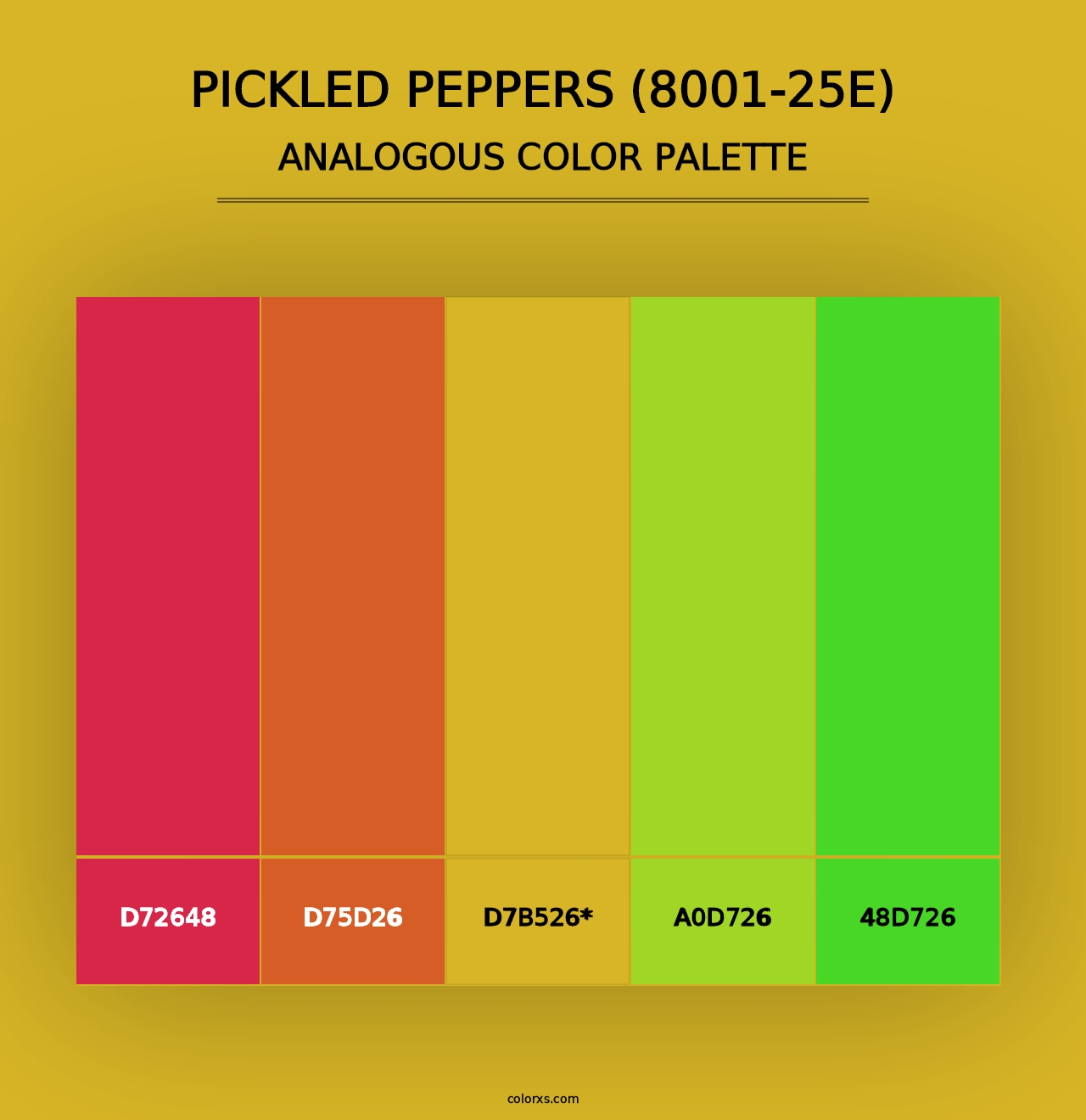 Pickled Peppers (8001-25E) - Analogous Color Palette