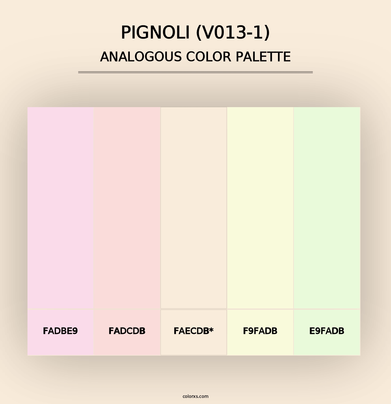 Pignoli (V013-1) - Analogous Color Palette