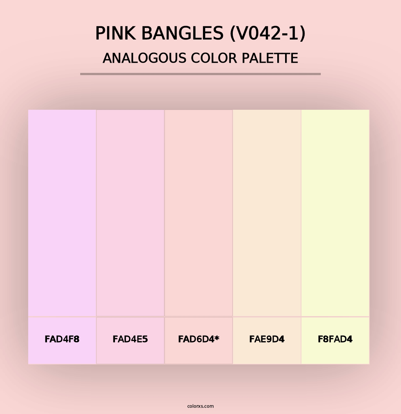 Pink Bangles (V042-1) - Analogous Color Palette