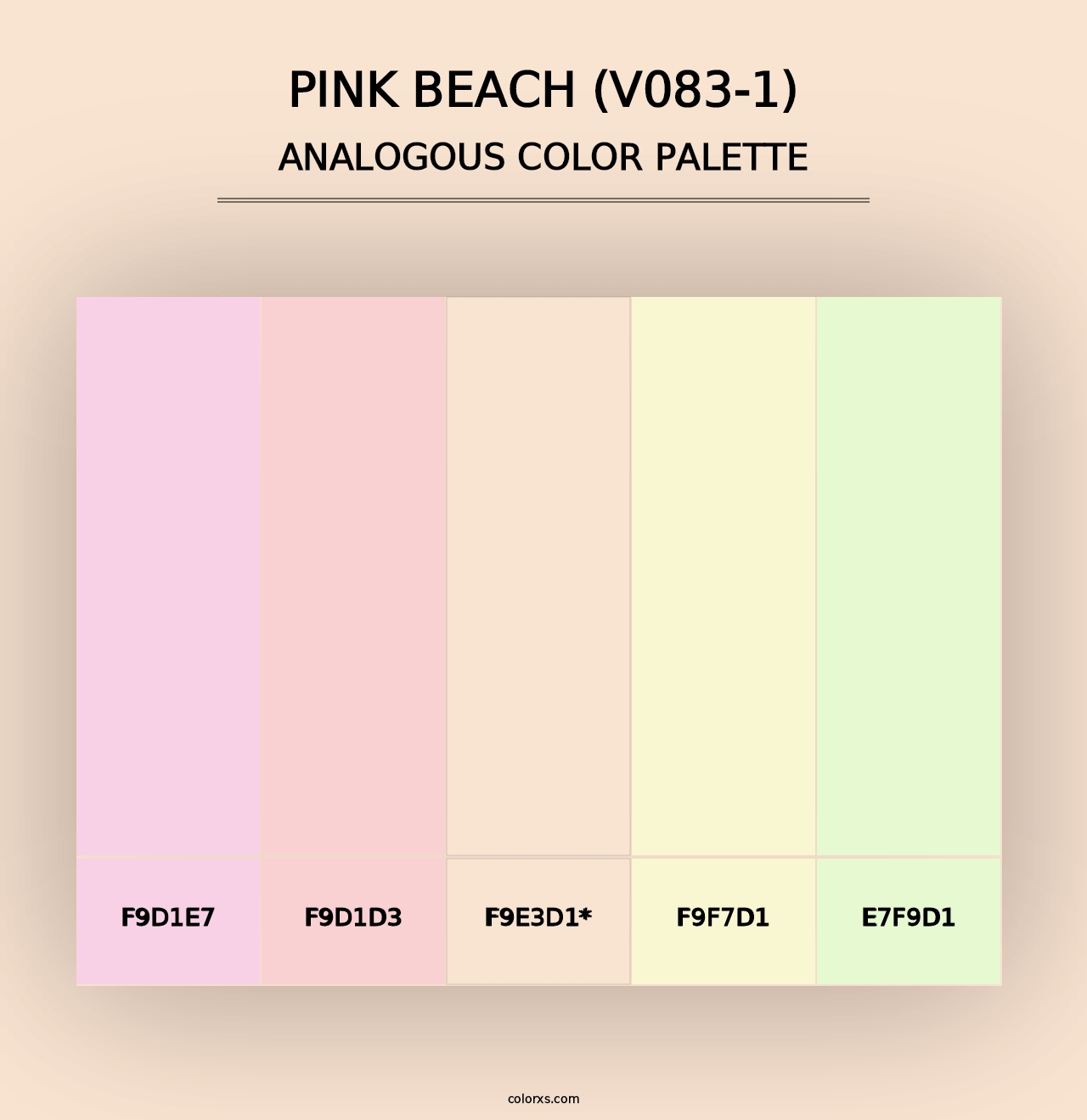 Pink Beach (V083-1) - Analogous Color Palette