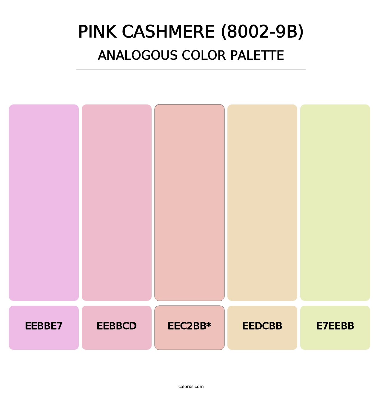 Pink Cashmere (8002-9B) - Analogous Color Palette