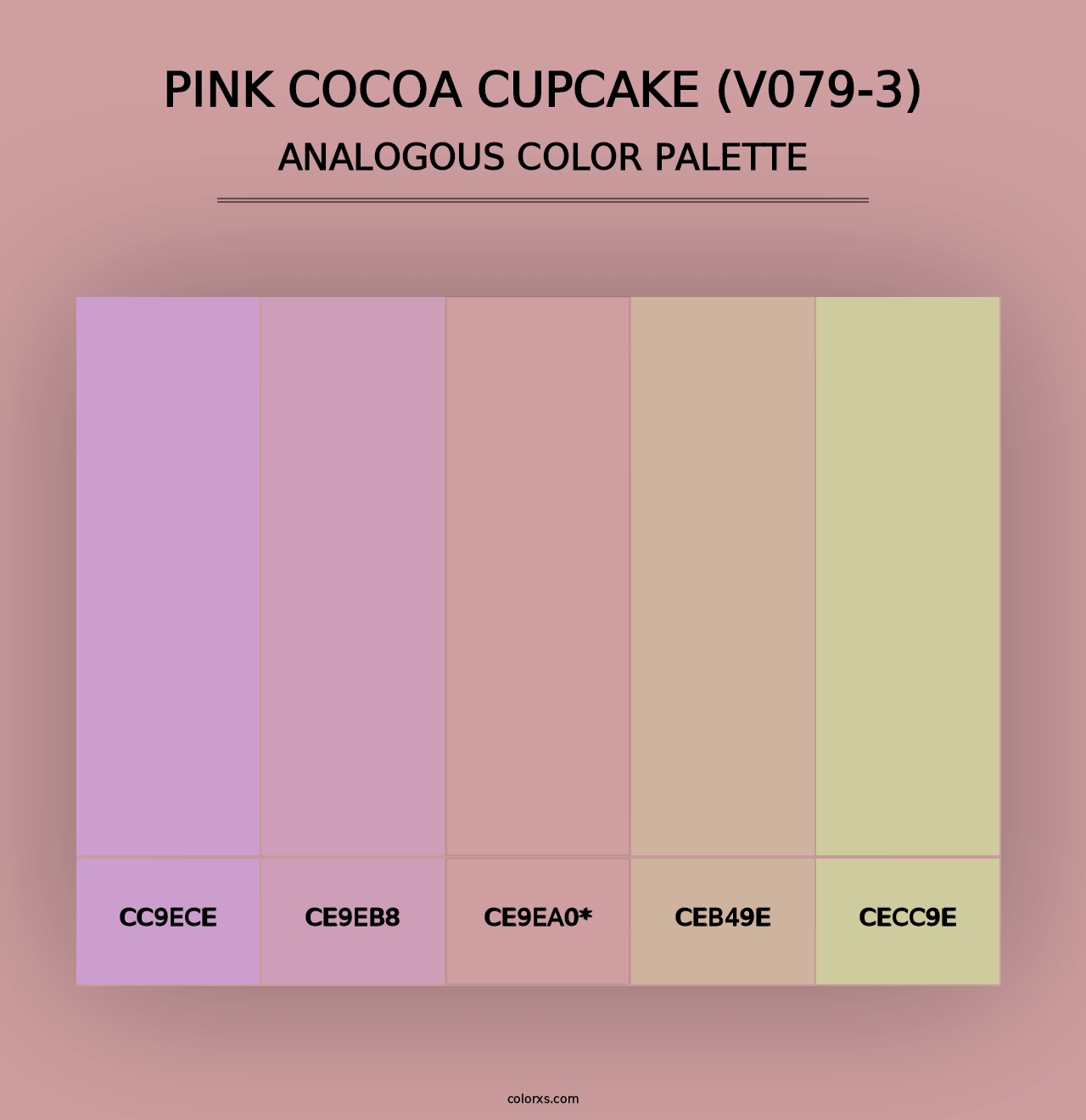 Pink Cocoa Cupcake (V079-3) - Analogous Color Palette