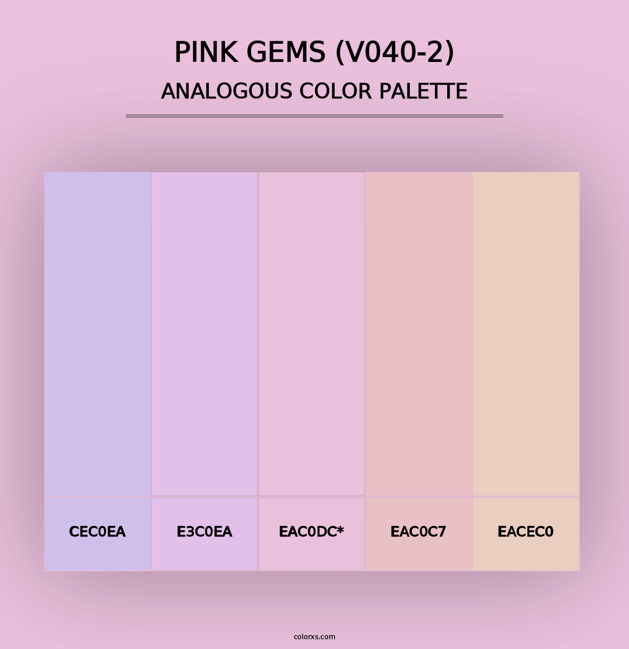 Pink Gems (V040-2) - Analogous Color Palette