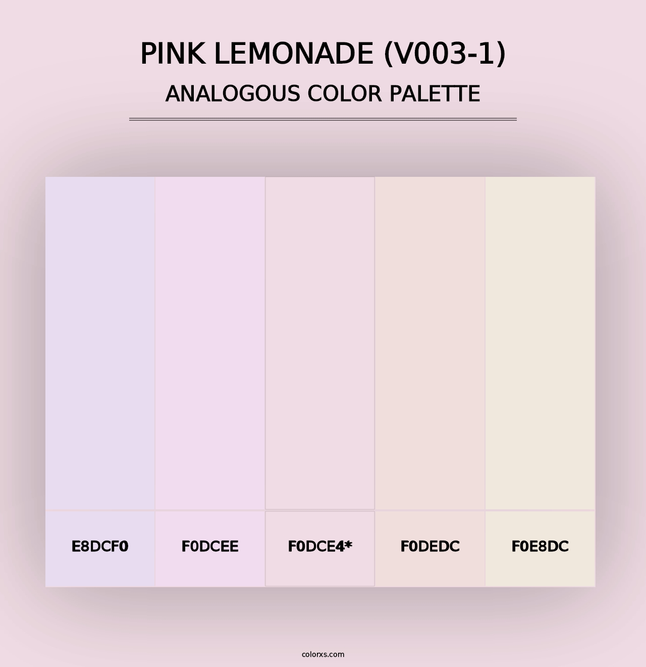 Pink Lemonade (V003-1) - Analogous Color Palette