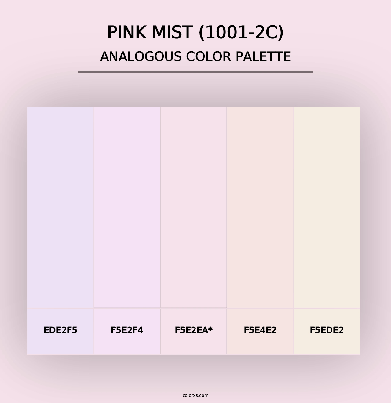 Pink Mist (1001-2C) - Analogous Color Palette